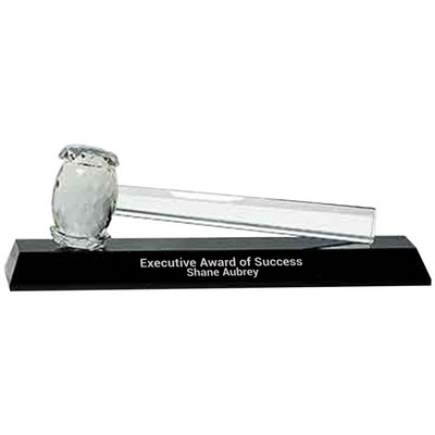 Crystal Gavel on Black Base Award