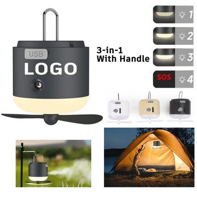 4-in-1 Multifunctional USB Rechargeable Outdoor Mosquito Repelling Lantern