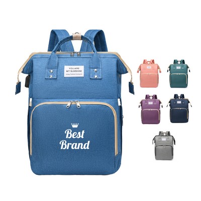 Baby Diaper Backpack with Changing Station