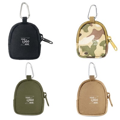 Compact Coin Purse Keychain Pouch