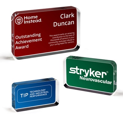 Translucent Eggshell Acrylic Paperweight (3 1/2 x 2 x 1/2)