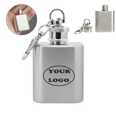 1 oz Stainless Steel Keychain Flask