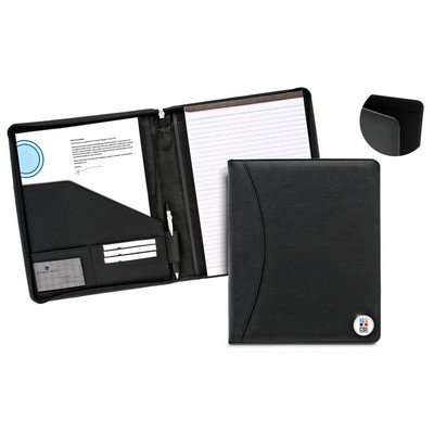 Leather Portfolio W/ Color Medallion