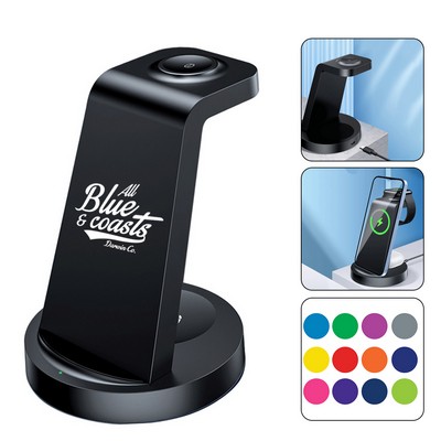 Desktop 3 In 1 Wireless Charging Station