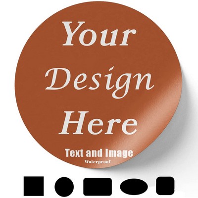 3" Full Color Label Sticker with Image Text or Logo