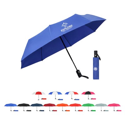 42'' Arc Auto Open+Close Telescopic Folding Umbrella