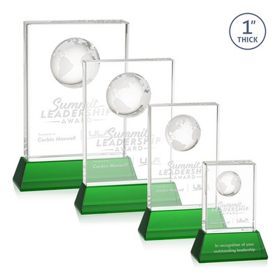 Ambassador Globe Award on Base - Green