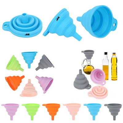 Portable Mini Flexible Silicone Foldable Funnel-Small