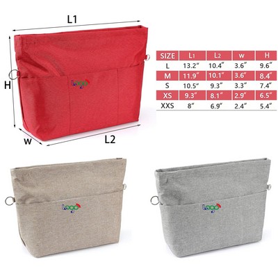 13 Pockets Handbag with Zipper