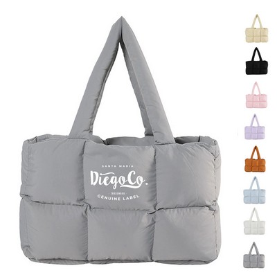 Large Capacity Puff Shoulder Tote Bag