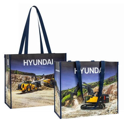 150g Full-Color Double Laminated Non-Woven Custom Promotional Tote Bag (16"x14"x8")