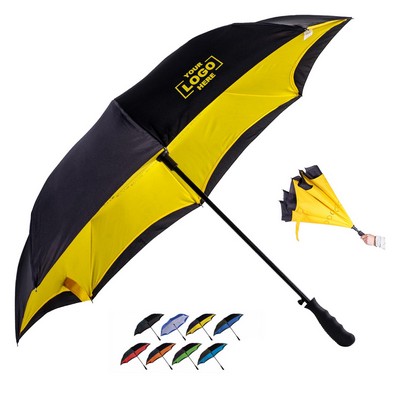 Windproof Reverse Folding Umbrella.