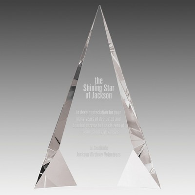 6" x 8" Crystal Facet Triangle