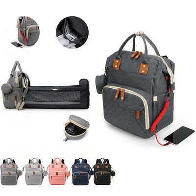 Diaper Bag Backpack with USB Charging Port.