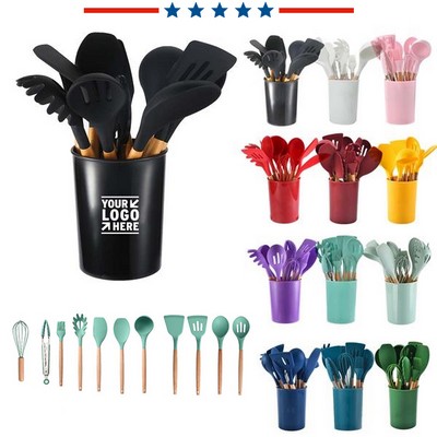 11 Pcs Silicone Cooking Utensils Kitchen Set