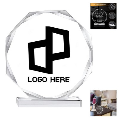 Octagon Acrylic Award 5 Inch High
