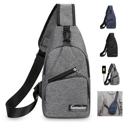 Chest Bag with Usb Charging Port