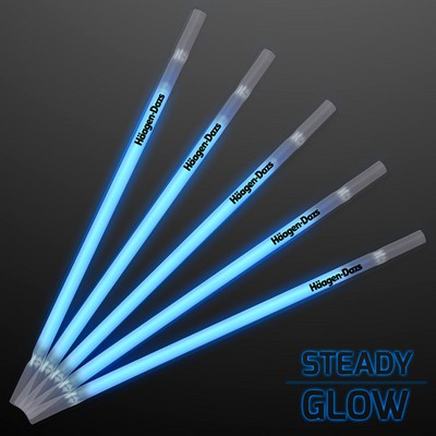 Blue Glow Party Straws for Light Drinks - PRINTED