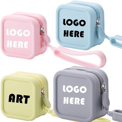 Mini Thickening Waterproof Silicone Coin Purse With Handle