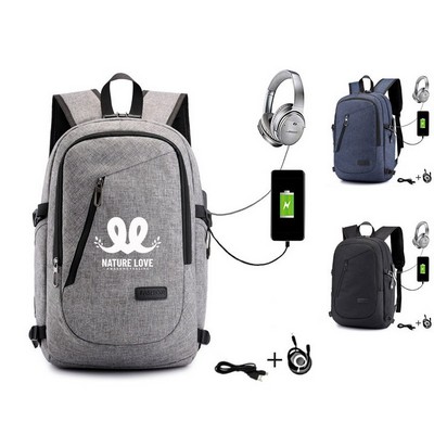Laptop Anti Theft Backpack with USB Charging Port