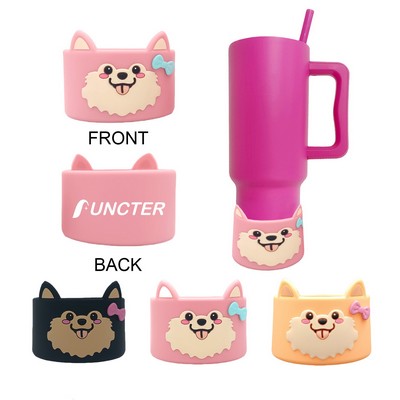 Dog Shape Silicone Cup Base Protector 3.1" Diameter