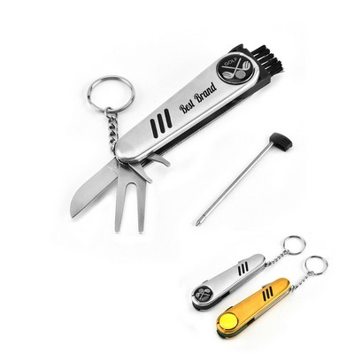 Golf Green Fork Keychain