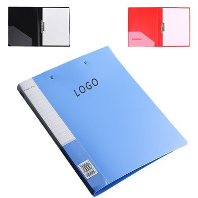 Thickened Plastic Strong Clip Folder With One Pocket