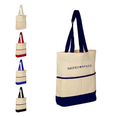 Color Accent Tote W/ Pocket