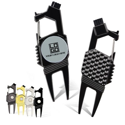 Golf Divot Repair Tool With Ball Marker