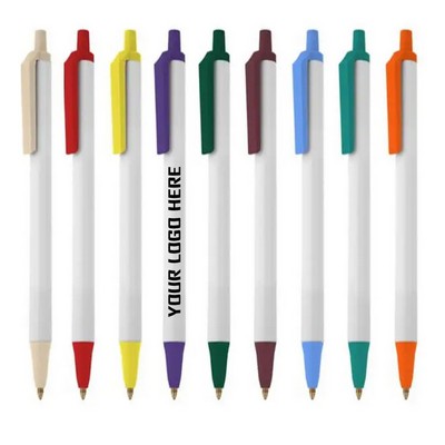 Push Action Plastic Neutral Pen