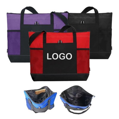 Poly Zip Closure Tote