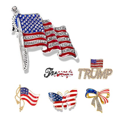 Flag Brooch Pin