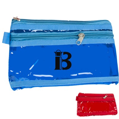 Double Layer Jewelry Travel Pouch Small Card Change Bag
