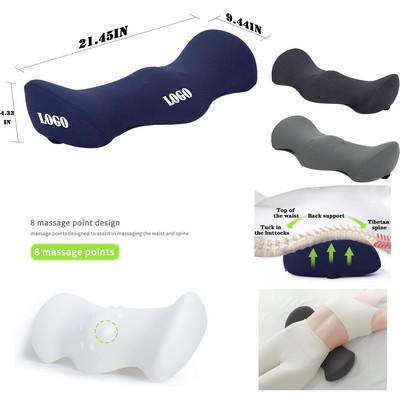 Ergonomic Memory Foam Lumbar Support Pillow Back Pain Relief