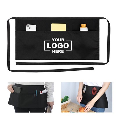 Waitress Waiter Server Short Aprons Waist Apron