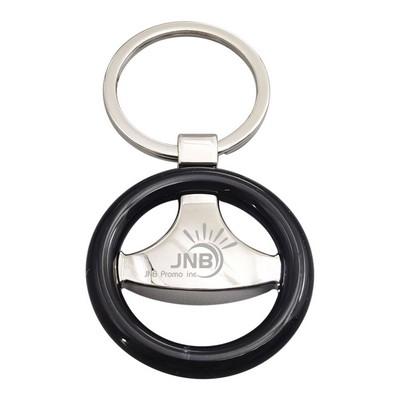 Car Steering Wheel Metal Keychain
