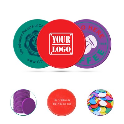 Plastic Tokens with Full color 1 Side Imrpint