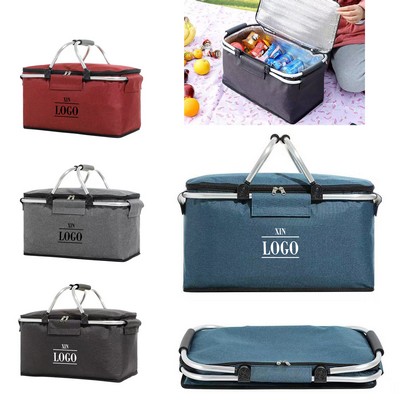 Foldable Picnic Basket Insulated Bag