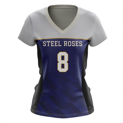 Women's Football Fanwear Jersey Sublimation-Spandex, Siding Mesh