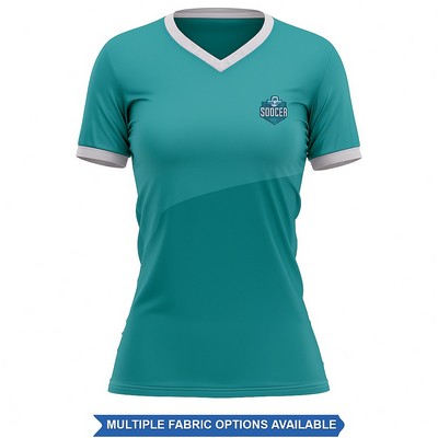 Mesh Women's Short Sleeve Sublimated Soccer Jersey
