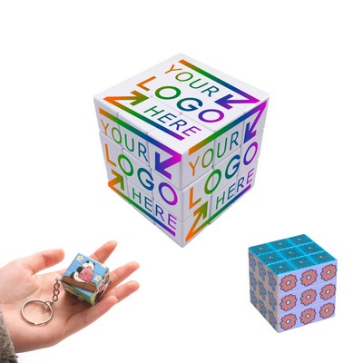 Fully Customized Cube 3 x 3 Key Ring