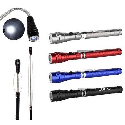 Telescopic Flexible Extensible Led Flashlights Torch Magnetic Head Pick Up Tool