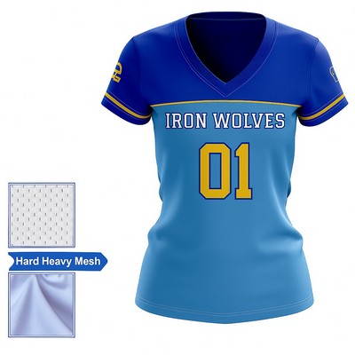 Women's Fanwear Sublimation Jersey-Mesh Body, Spandex Sleeves,Shoulder