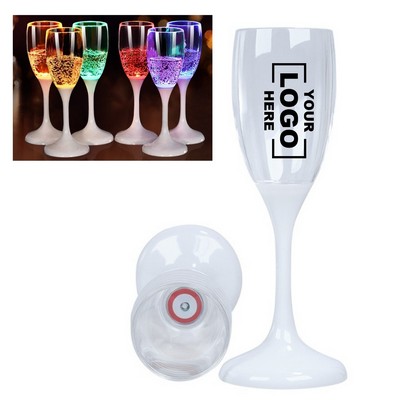 Colored Lights Up Champagne Flutes Cups/Set of 6