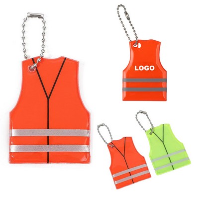 Reflective Safety Vest Keychain