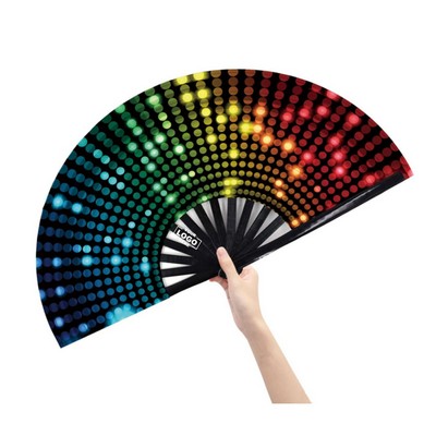 Large Folding Hand Rave Fan