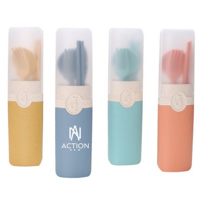 Wheat Straw Portable Cutlery Set