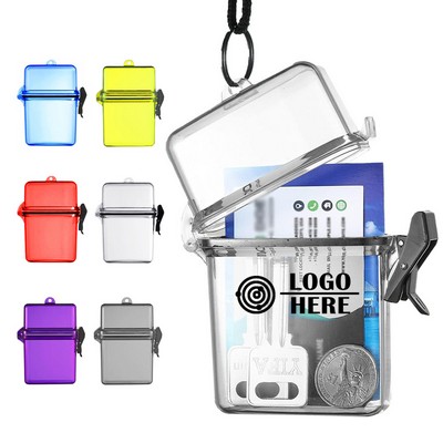 Transparent Sealed Beach Waterproof Box With Lanyard