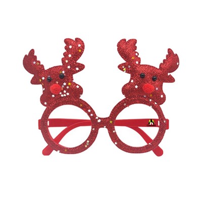Christmas Decorative Glasses with Reindeer Design
