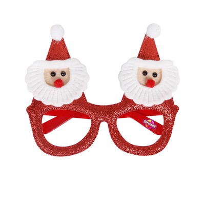 Christmas Decorative Glasses with Santa Claus Design